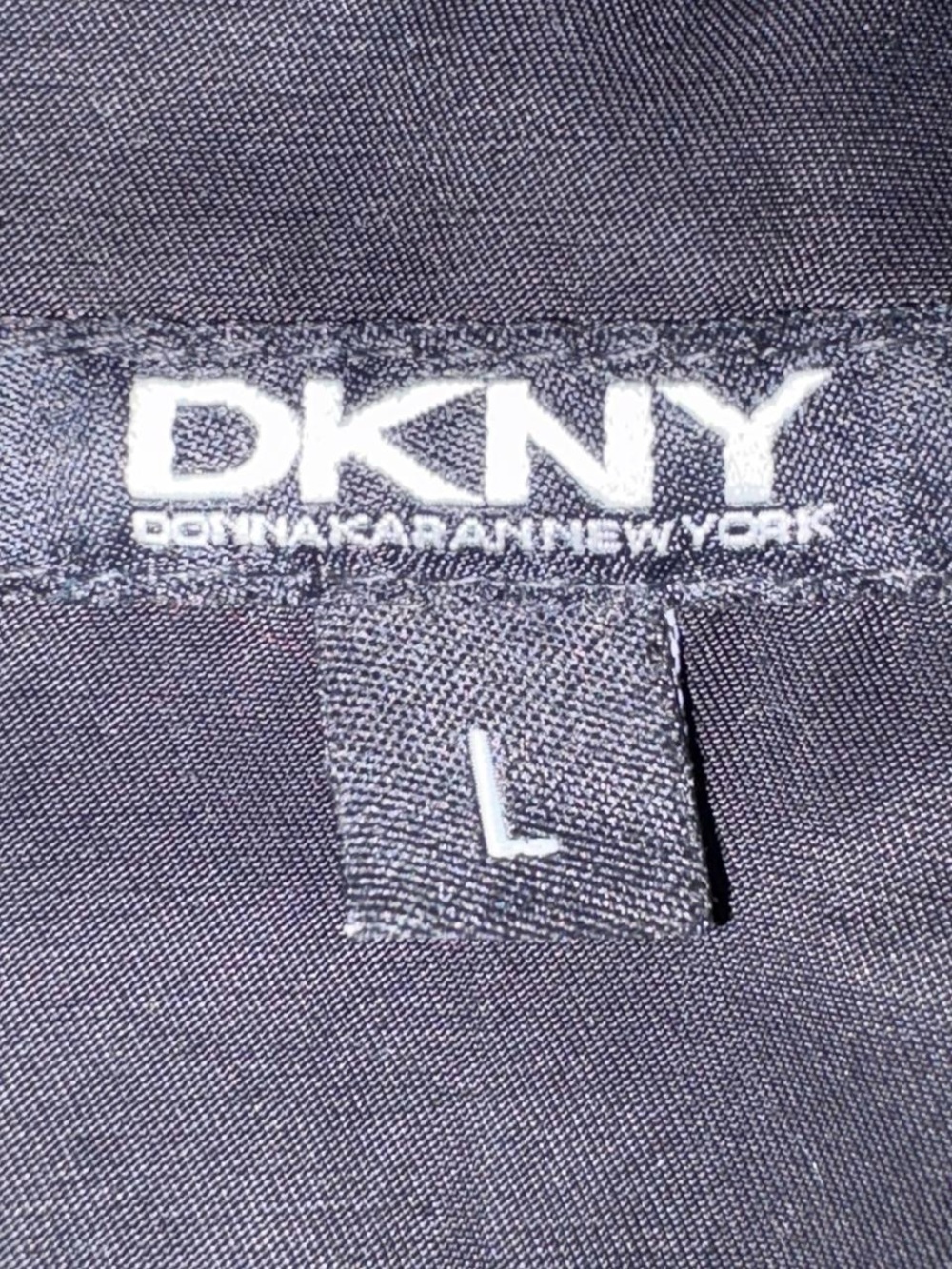 DKNY Black Trench/Rain Coat With Pockets Sz L - Picture 5 of 6